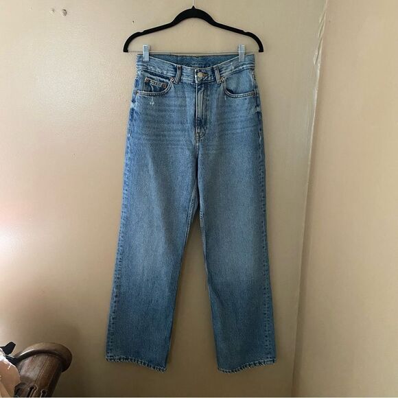 NWT Dr. Denim jeans Echo Wide Leg in Blue Jay high rise straight Revolve 28 - Picture 13 of 13